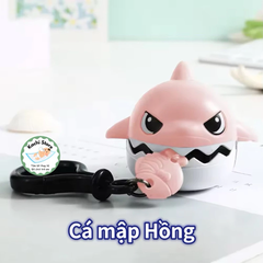 Móc khoá cá mập cắn cáp có dây cót hottrend, đồ chơi độc lạ, móc khoá cá mập cắn dây sáng tạo