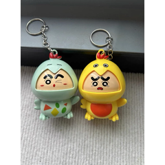 Đồ chơi móc khoá Crayon Shin hoá trang gà con, thay đổi khuôn mặt, Shinnosuke cậu bé bút chì dễ thương