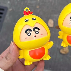 Đồ chơi móc khoá Crayon Shin hoá trang gà con, thay đổi khuôn mặt, Shinnosuke cậu bé bút chì dễ thương