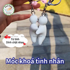 Móc khoá tình nhân Valentin nam châm hút nhau, móc khoá cặp đôi dễ thương