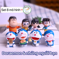 Mô hình đồ chơi DORAEMON NOBITA và NHỮNG NGƯỜI BẠN, mô hình trang trí