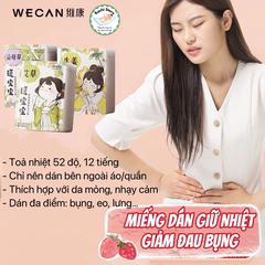 miếng dán GIẢM ĐAU BỤNG KINH chườm nóng thảo dược WECAN giảm đau nhức, giữ nhiệt