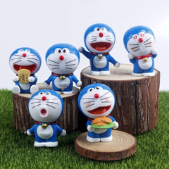 bộ 6 mô hình trang trí Doraemon 6 biểu cảm dễ thương