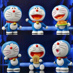 bộ 6 mô hình trang trí Doraemon 6 biểu cảm dễ thương