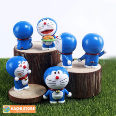 bộ 6 mô hình trang trí Doraemon 6 biểu cảm dễ thương