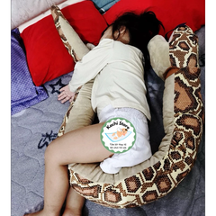 Rắn nhồi bông khổng lồ mềm mịn, đồ chơi rối tay độc lạ
