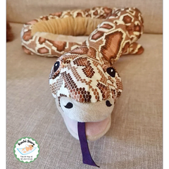 Rắn nhồi bông khổng lồ mềm mịn, đồ chơi rối tay độc lạ