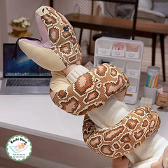 Rắn nhồi bông khổng lồ mềm mịn, đồ chơi rối tay độc lạ