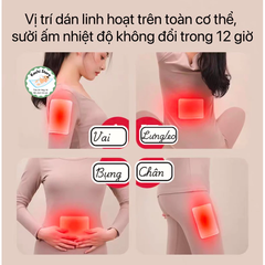 Miếng dán WECAN giữ nhiệt đa năng làm ấm cơ thể, chườm nóng thảo dược, chống lạnh chống rét