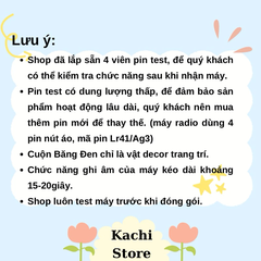 Móc khoá ghi âm, máy ghi âm mini retro có thể ghi âm 15-20 giây, Móc Khóa Máy Cassette Phát Nhạc