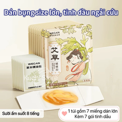 10 miếng dán làm ấm bụng giảm đau bụng kinh WECAN tinh dầu ngải cứu giảm lạnh bụng