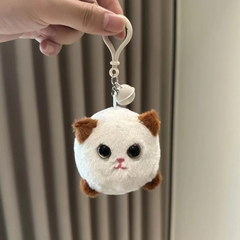 Móc khóa Mèo bông dây cót xoay đuôi dễ thương