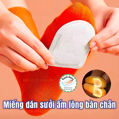 1 đôi - miếng dán giữ ấm lòng bàn chân, giữ nhiệt sưởi ấm Wecan tinh chất thảo dược