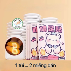 1 đôi - miếng dán giữ ấm lòng bàn chân, giữ nhiệt sưởi ấm Wecan tinh chất thảo dược