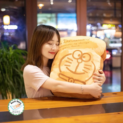 Gối nhồi bông Bánh Mì trí Nhớ của DORAEMON Gối Sofa trang trí, gối tựa lưng dễ thương