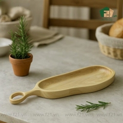 Đĩa bày món gỗ tự nhiên có lỗ treo