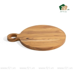 Thớt tròn gỗ tự nhiên có tay cầm khoét lỗ