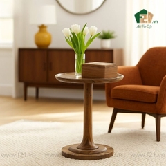 Bàn phụ chân trụ tròn gỗ tràm