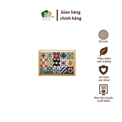 Khay gỗ in họa tiết hoa văn