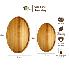 Đĩa Oval gỗ Ash