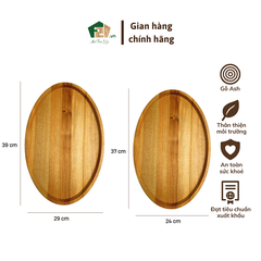 Đĩa Oval gỗ Ash