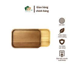 Đĩa gỗ Ash hình chữ nhật