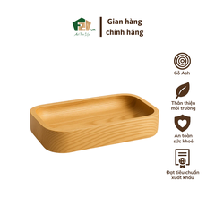 Đĩa gỗ chữ nhật bo góc