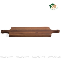 Thớt dài hình chữ nhật gỗ tự nhiên có tay cầm 2 bên