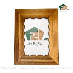 Khung hình chữ nhật gỗ viền lượn sóng mềm mại
