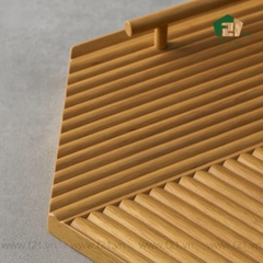 Khay lục giác gỗ tự nhiên vân sọc nổi