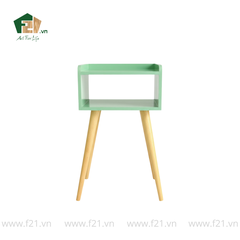 Bàn chữ nhật mini decor 4 chân sơn mài màu xanh mint