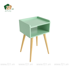 Bàn chữ nhật mini decor 4 chân sơn mài màu xanh mint