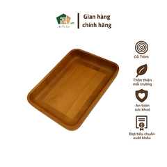 Đĩa Gỗ Hình Chữ Nhật Dày - 35x25 H5 cm