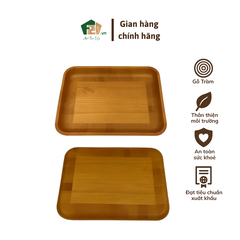 Đĩa Gỗ Hình Chữ Nhật Dày - 35x25 H5 cm