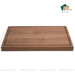 Thớt chữ nhật gỗ tự nhiên viền rãnh