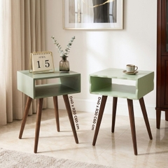 Bàn chữ nhật decor hiện đại sơn mài xanh lá