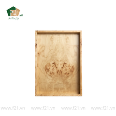 Khay chữ nhật vân mắt gỗ độc đáo sang trọng