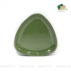 Đĩa hình tam giác cong gỗ tự nhiên có 2 tone màu