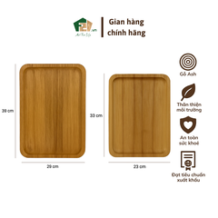 Đĩa gỗ hình chữ nhật tối giản