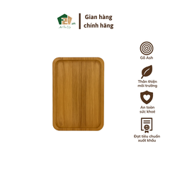 Đĩa gỗ hình chữ nhật tối giản