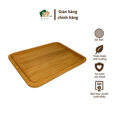 Đĩa gỗ hình chữ nhật tối giản