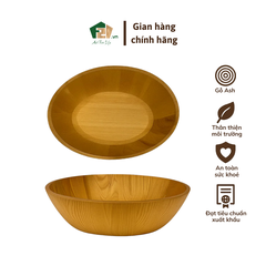 Tô Gỗ Ash Hình Oval