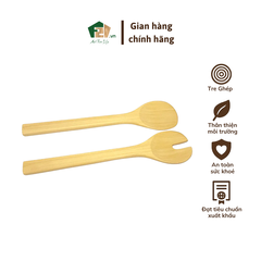 Muỗng nĩa tre bộ 2