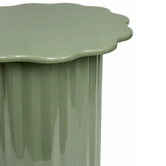 Bàn trụ hoa decor gỗ phong cách hiện đại