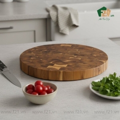 Thớt tròn gỗ tự nhiên họa tiết vân độc lạ