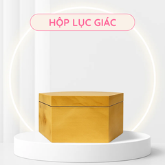 Hộp lục giác vân mắt gỗ độc đáo sang trọng