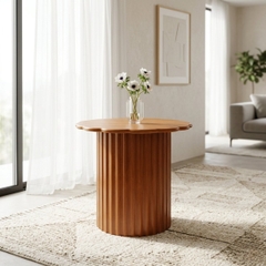 Bàn trụ hoa decor gỗ phong cách hiện đại