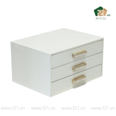 Hộp Trang Sức Sơn Mài Hình Chữ Nhật 3 Tầng