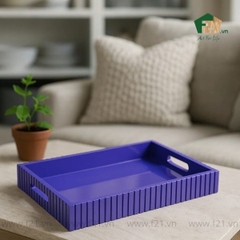 Khay chữ nhật sơn mài vân sọc