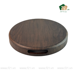 Khay tròn gỗ sồi